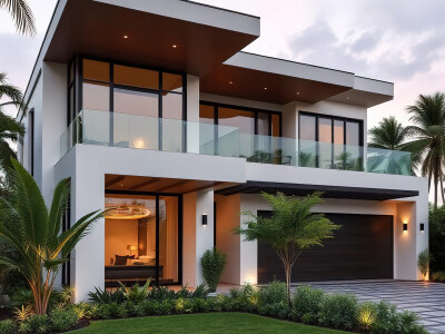 modern villa exterior